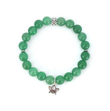 Load image into Gallery viewer, Heart Chakra Balancing – Green Aventurine and Sterling Silver Stretch Bracelet - Bless and Soul
