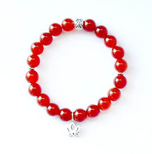 Load image into Gallery viewer, Sacral Chakra Balancing – Carnelian and Sterling Silver Stretch Bracelet - Bless and Soul

