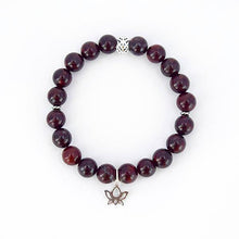 Load image into Gallery viewer, Root Chakra Balancing – Bloodstone and Sterling Silver Stretch Bracelet - Bless and Soul
