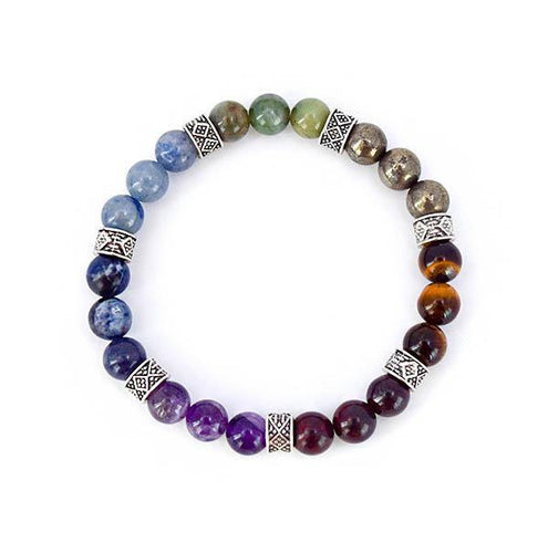 7 Chakra Alignment – 7 Gemstones Stretch Bracelet - Bless and Soul