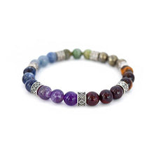 Load image into Gallery viewer, 7 Chakra Alignment – 7 Gemstones Stretch Bracelet - Bless and Soul
