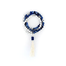Load image into Gallery viewer, Calm and Inner Peace – Howlite, Sodalite and Clear Quartz Mala
