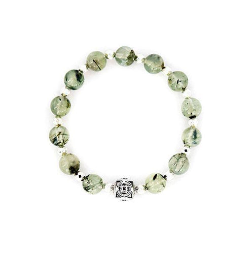 The Wood Element - Prehnite Stretch Bracelet - Bless and Soul