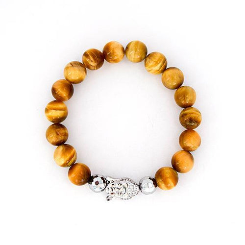 The Metal Element - Yellow Tiger's Eye Stretch Bracelet - Bless and Soul