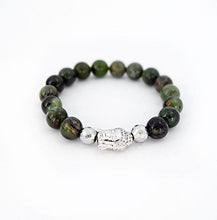 Load image into Gallery viewer, The Wood Element - Dark Chrysoprase Stretch Bracelet - Bless and Soul

