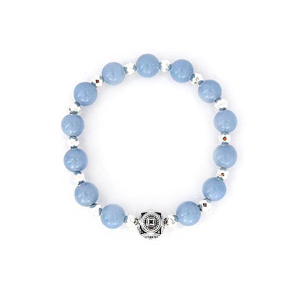 The Water Element - Angelite Stretch Bracelet - Bless and Soul